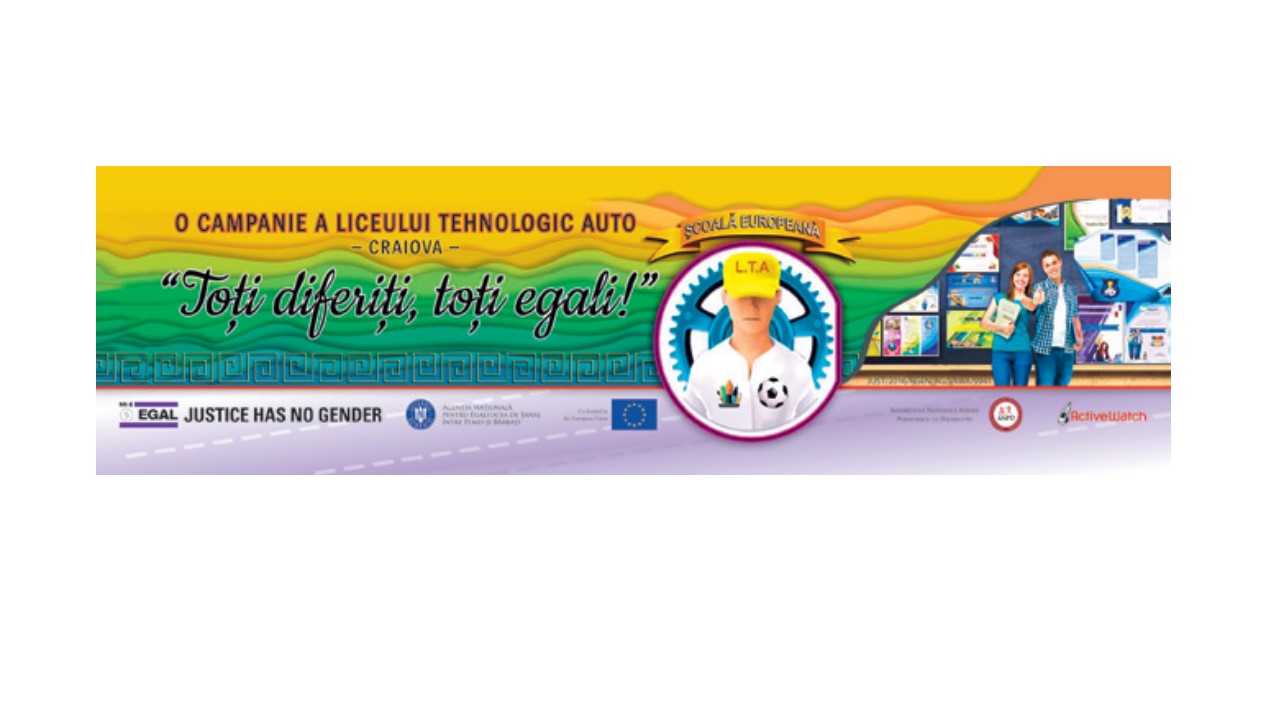 Banner campanie Liceul Tehnologic Auto Craiova